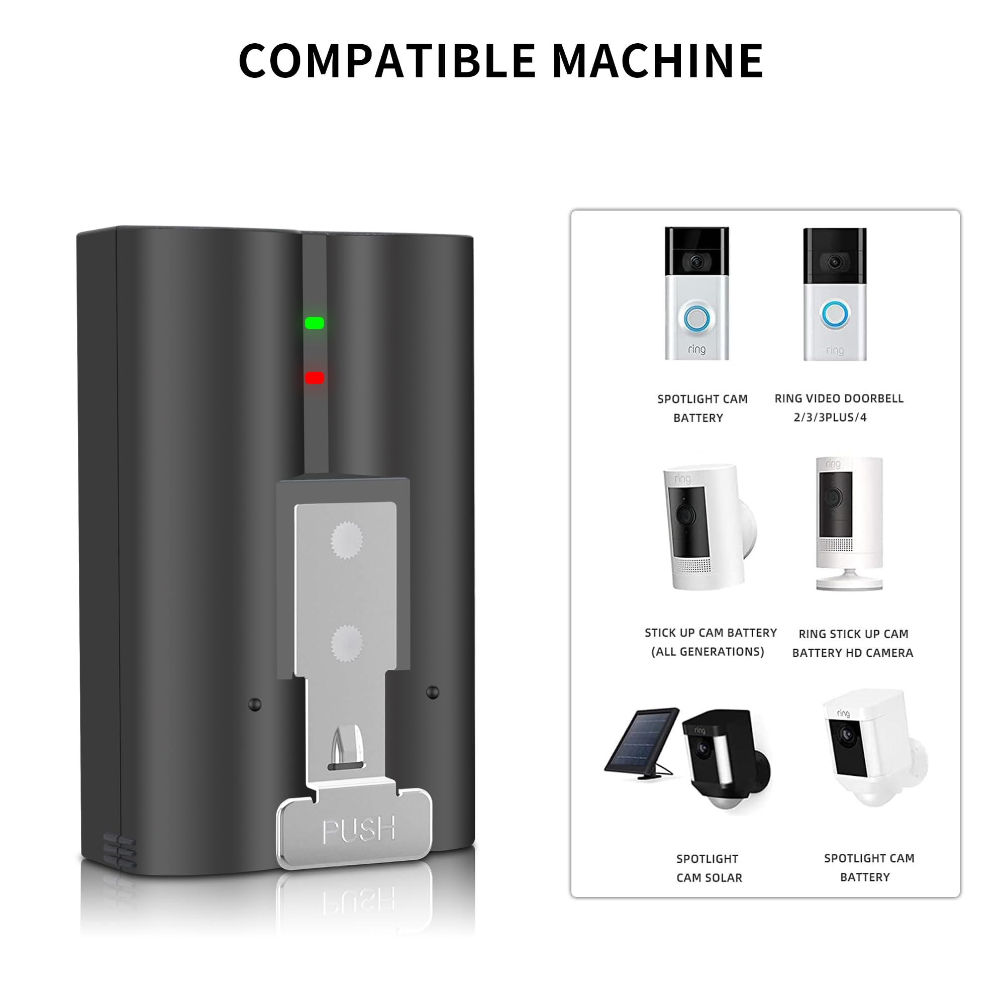 Ring Camera 2-Pack Replacement Battery For Ring-Doorbell