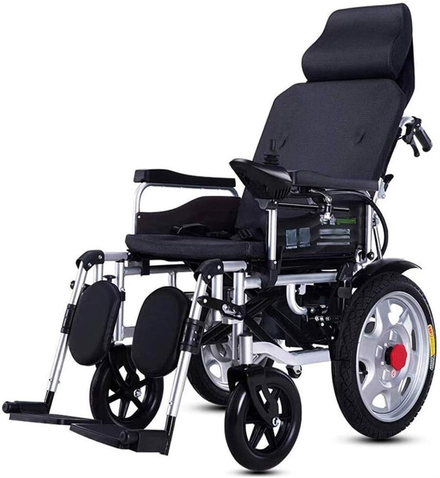 Fauteuil Roulant Électrique Pliable Et Léger - Aide À La Mobilité Intelligente À Dossier Haut Et Inclinable For Personnes Handicapées - Supporte Jusqu'à 400 Lb(Black,20A)