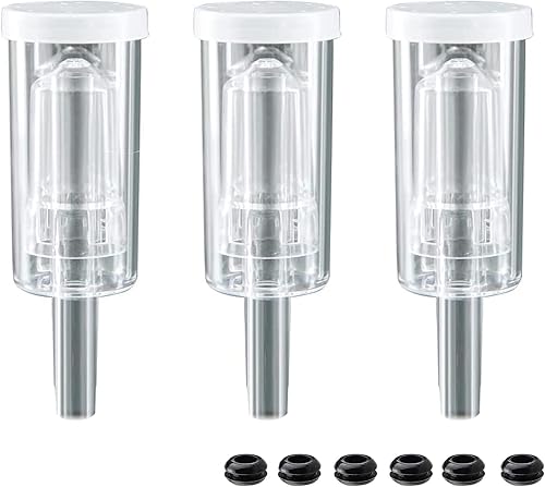 Paquete de 3 cerraduras de aire con ojales de silicona para fermentación de cerveza, vino, 3 unidades, para chucrut, kimchi, kombucha, transparencia