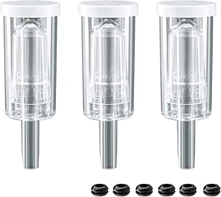 3-Piece Airlock Fermentation Beer Wine Brewing Air Locks 3Pack with Silicone Grommets for Sauerkraut Kimchi Kombucha, transparency 3