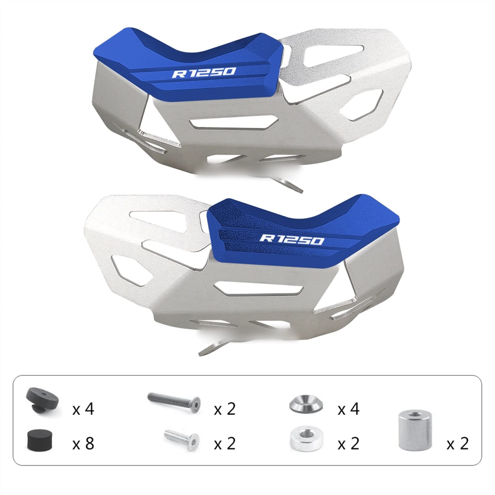 Protecteur De Culasse R1250GS Protecteur De Couvercle De Protection De Moteur pour BMW R 1250 GS ADV Adventure Toute L'année R1250RT R1250RS R1250R (Color : Silver-Blue)