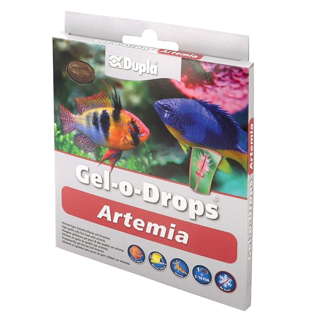 Dupla Gelo-Drops Artemia - Alimento para peces ornamentales (12 x 2 g), los cangrejos de salina adultos son…