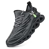 Men Running Shoes Men's Tennis Shoes Lightweight Breathable Fashion Sneakers Non Slip Workout Gym Shoes for Running Black