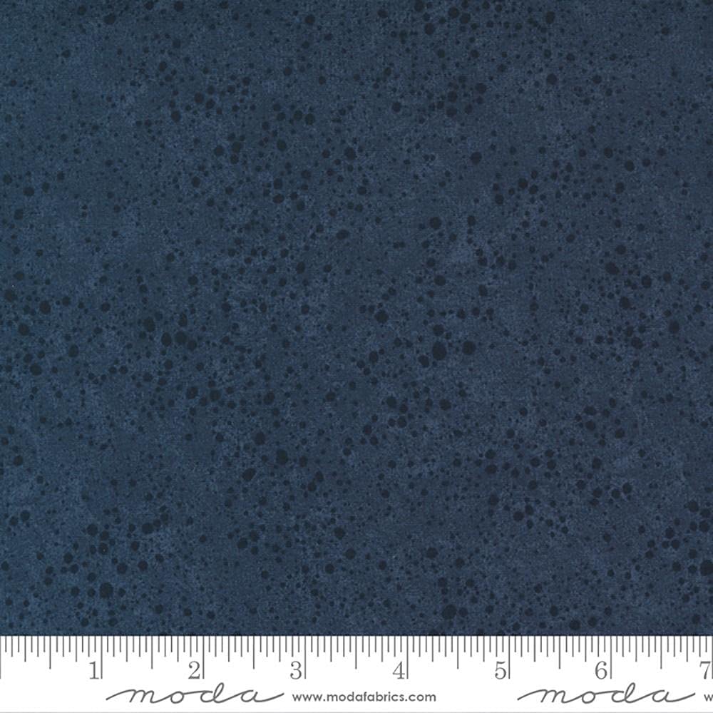 Moda Fabrics 108 Inch Wide Quilt Back Fabrics Kansas Troubles Spatter Dot Navy, Blue