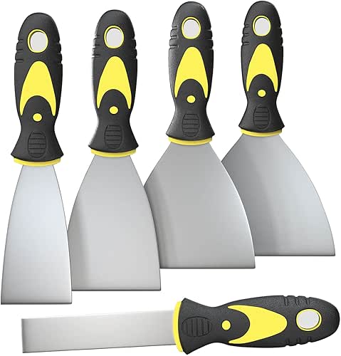 5Pcs Putty Knife, Set, 1" 2" 3" 4" 5" Scraper,