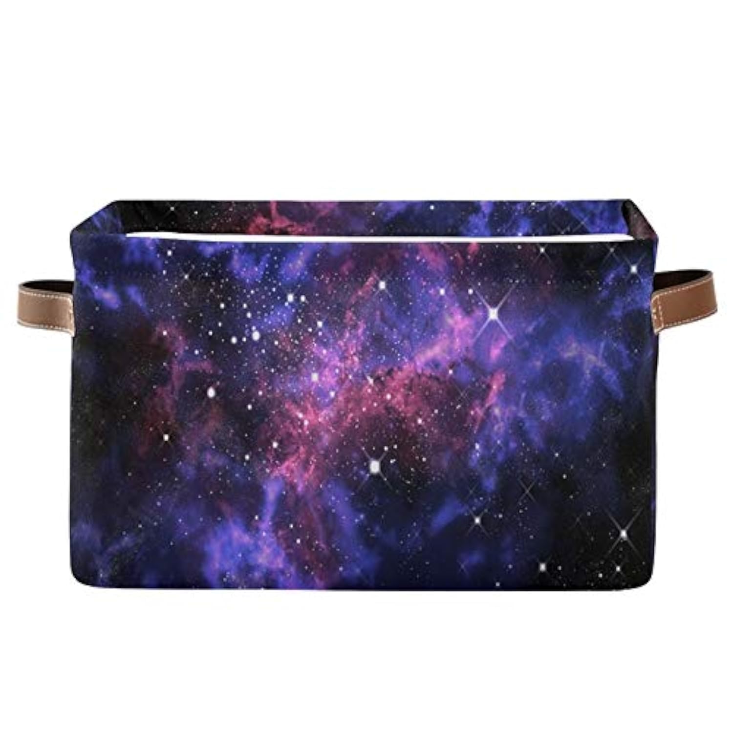 SEULIFE Universe Galaxy Star Space Foldable Storage Basket, Large Collapsible Organizer Storage Bin Cube Toys Storage Boxes with Handles for Bathroom