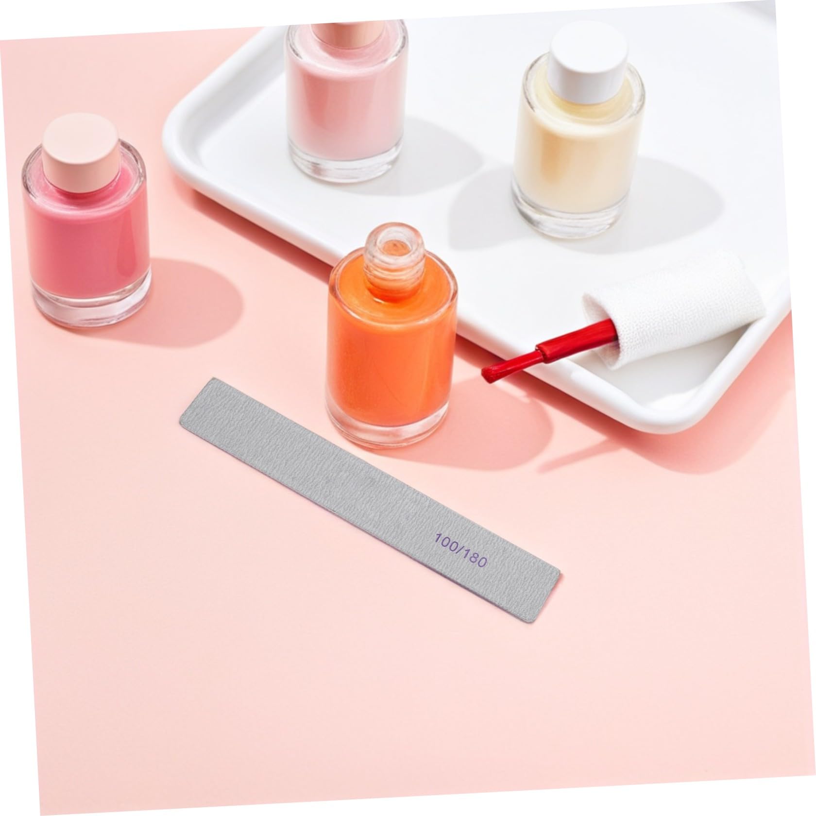 50 Pezzi Lima per Unghie 100/180 Grana Abrasiva e EVA, Portatile e Flessibile per Manicure Professionale su Unghie Naturali e Acriliche