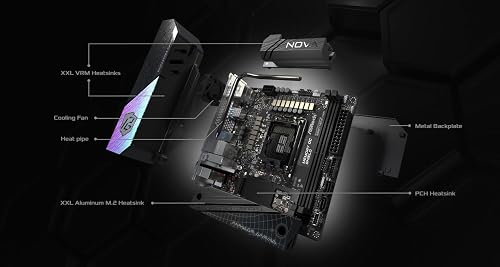 ASRock Intel Core Ultra Z890 LGA1851 RL-ILM Mini ITX Carte mère Phantom Gaming Z890i Nova WiFi 7 DDR5 9466 MHz 128 Go - 6