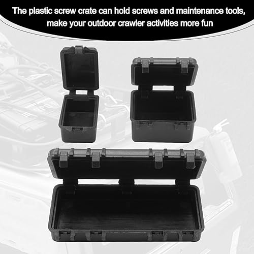 Miniatura 4 de Esilun 124 Crawler - Decoración de simulación de automóvil mini red de equipaje tablero de recuperación tambor de aceite extintor de incendios caja