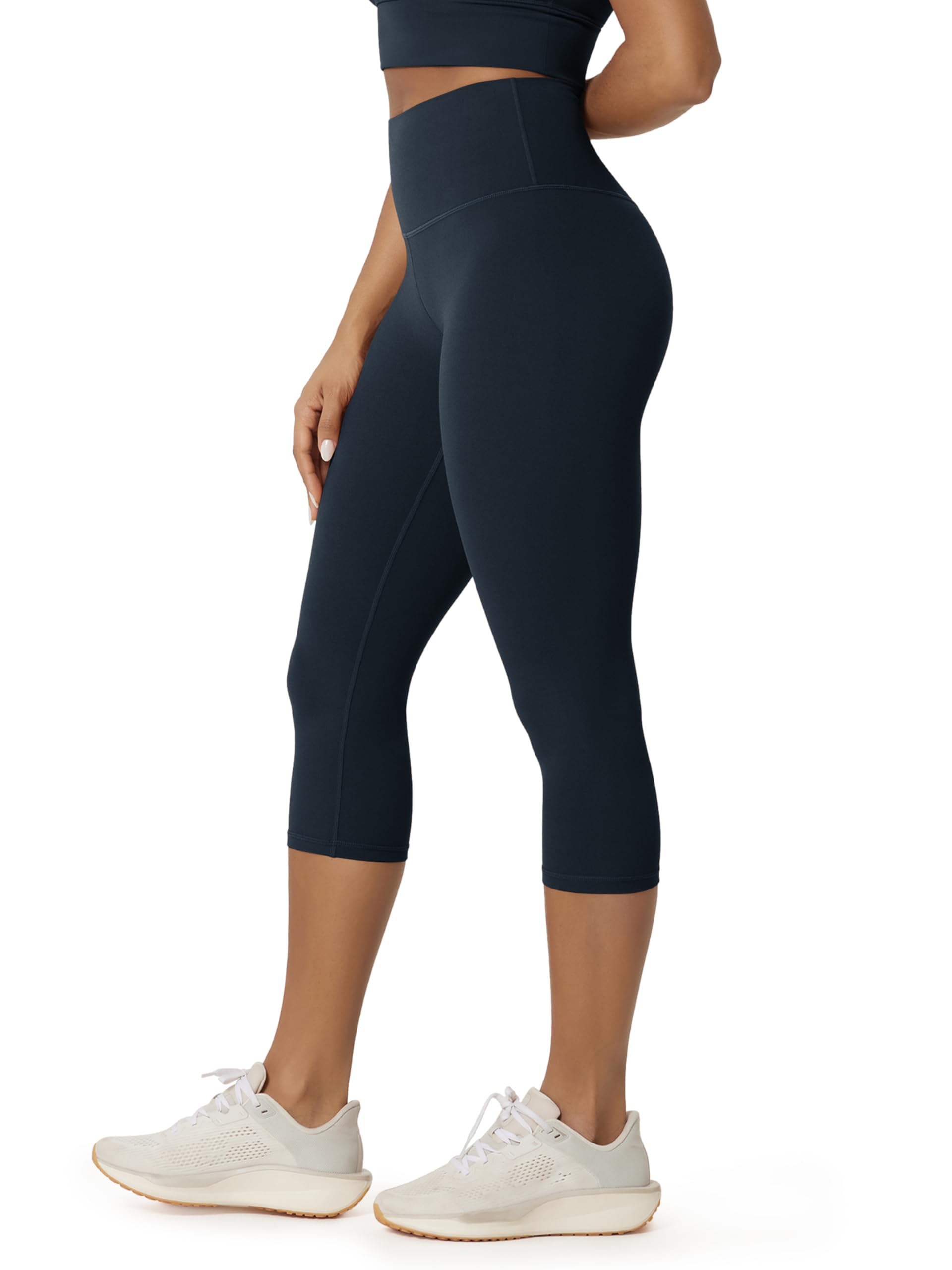 ODODOS Buttery Soft Lounge Yoga Capris for Women, 14" / 19" / 21" High Waist Capri Leggings