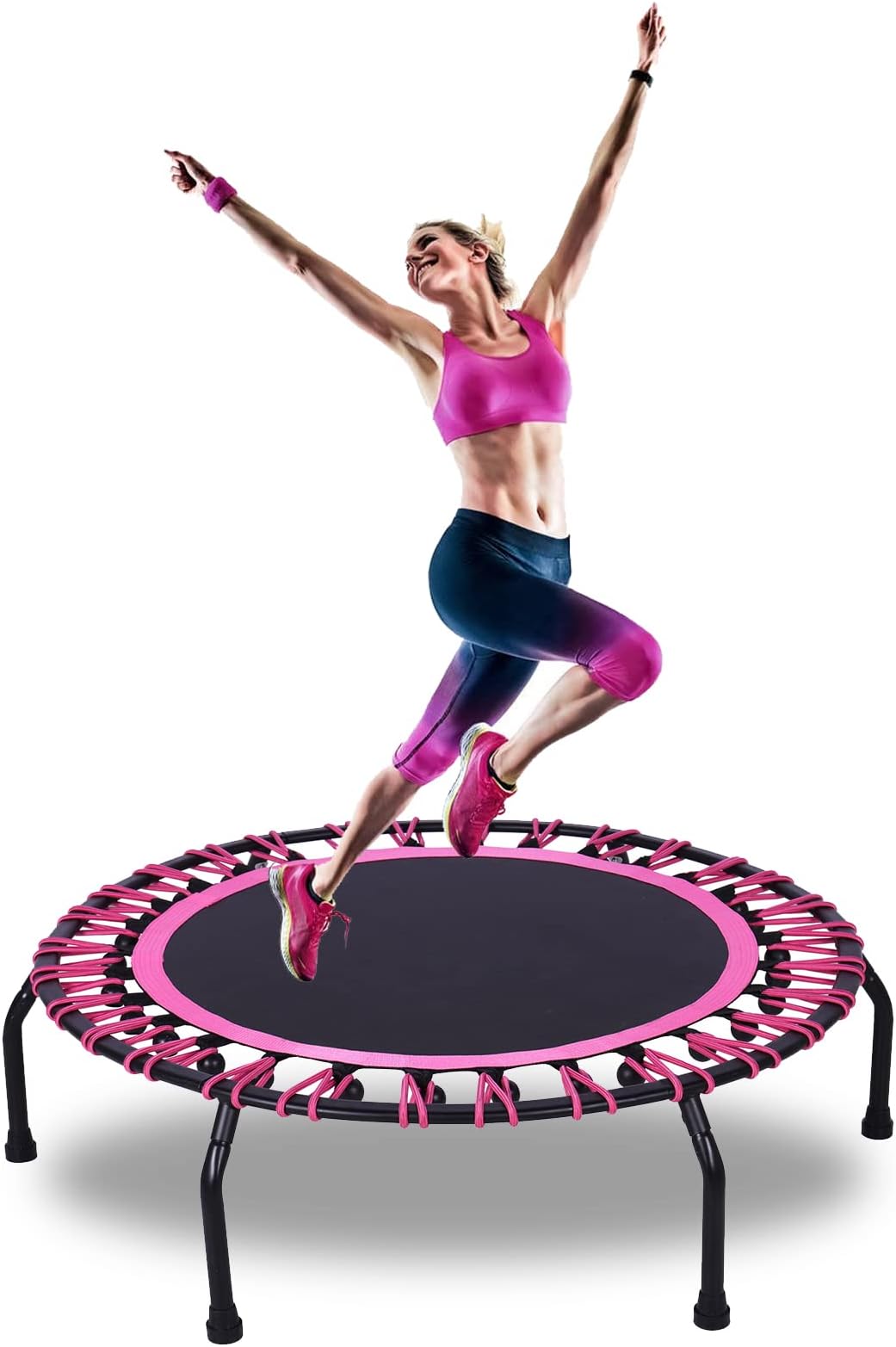 DAYONG Mini Fitness Trampoline,40" Exercise Trampoline with Bungee