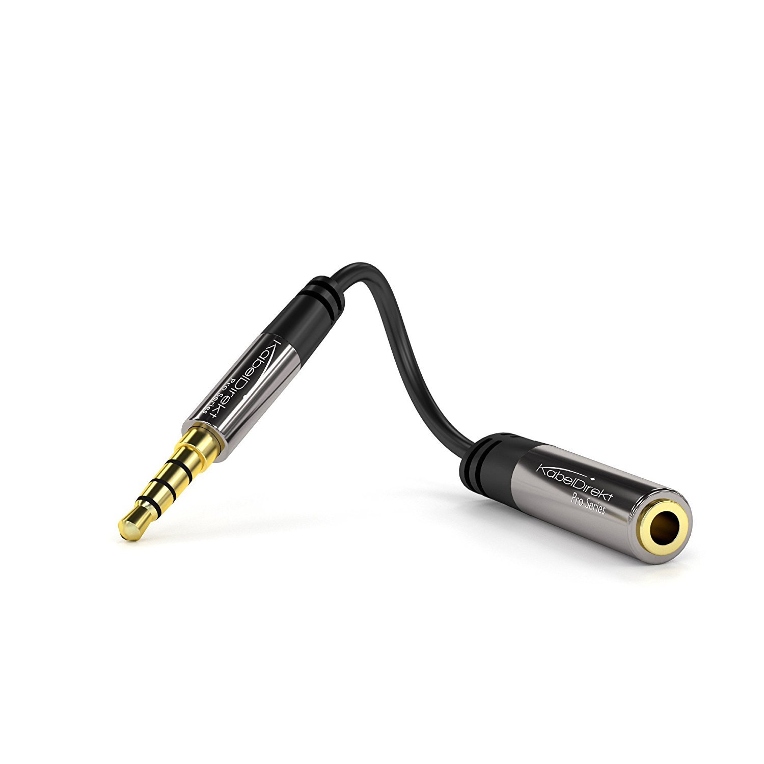 3.5mm Headset Audio Stereo Plug Cable (3.5mm male to female, gold plated) PRO Series