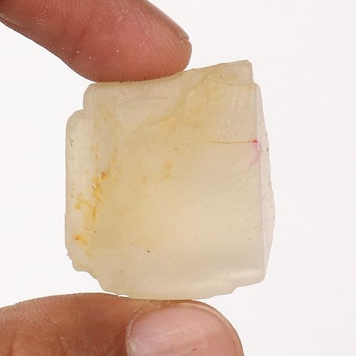 Miniatura 3 de GEMHUB Piedra lunar blanca áspera de 75.25 CT de calidad AAA+, cristal curativo certificado para decoración del hogar y la oficina