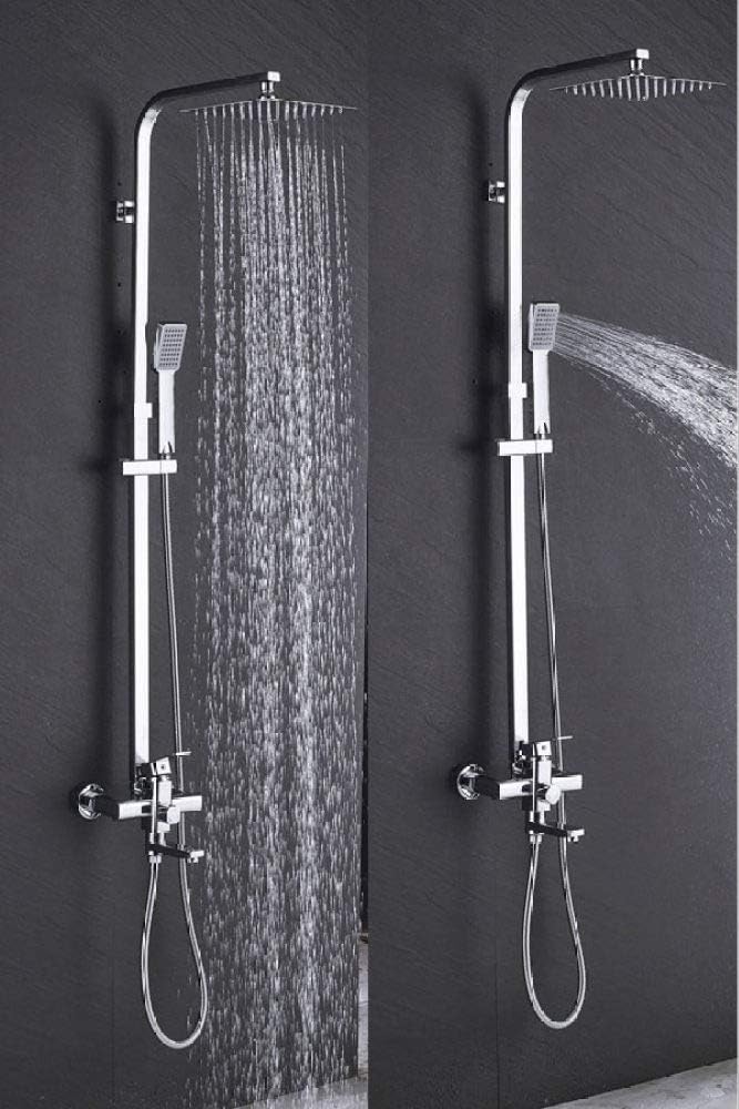 Mitigeur de bain-douche à 3 voies en acier inoxydable au design épuré contemporain