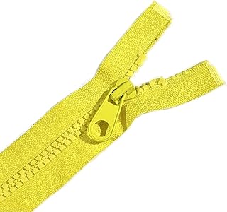 Plush Addict Cierres de plástico grueso para costura, manualidades, ropa y accesorios, color amarillo – 91 cm