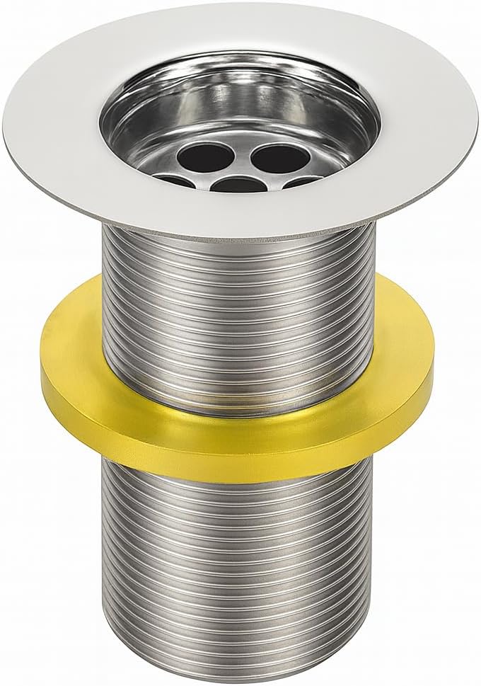 SBD 3 Inch Stainless Steel Waste Coupling for Wash Basin | Wash Basin Waste Coupling (Colour May Vary) (3" inch)