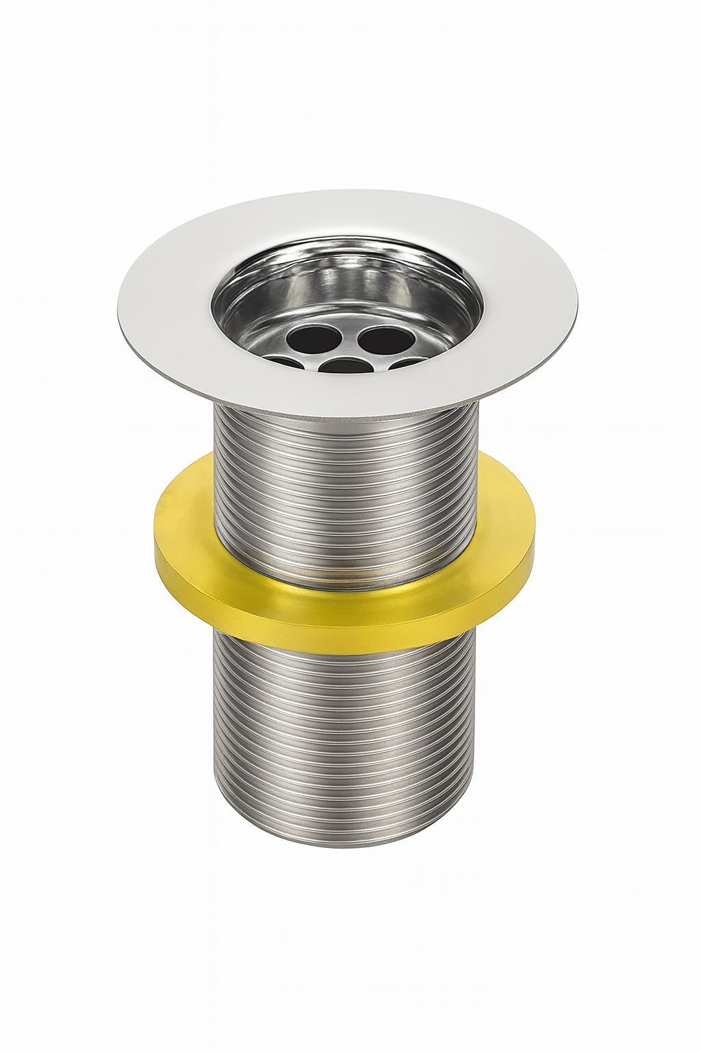 SBD Stainless Steel Waste Coupling for Wash Basin, Drain Outlet with Chrome Finished (Colour May Vary)