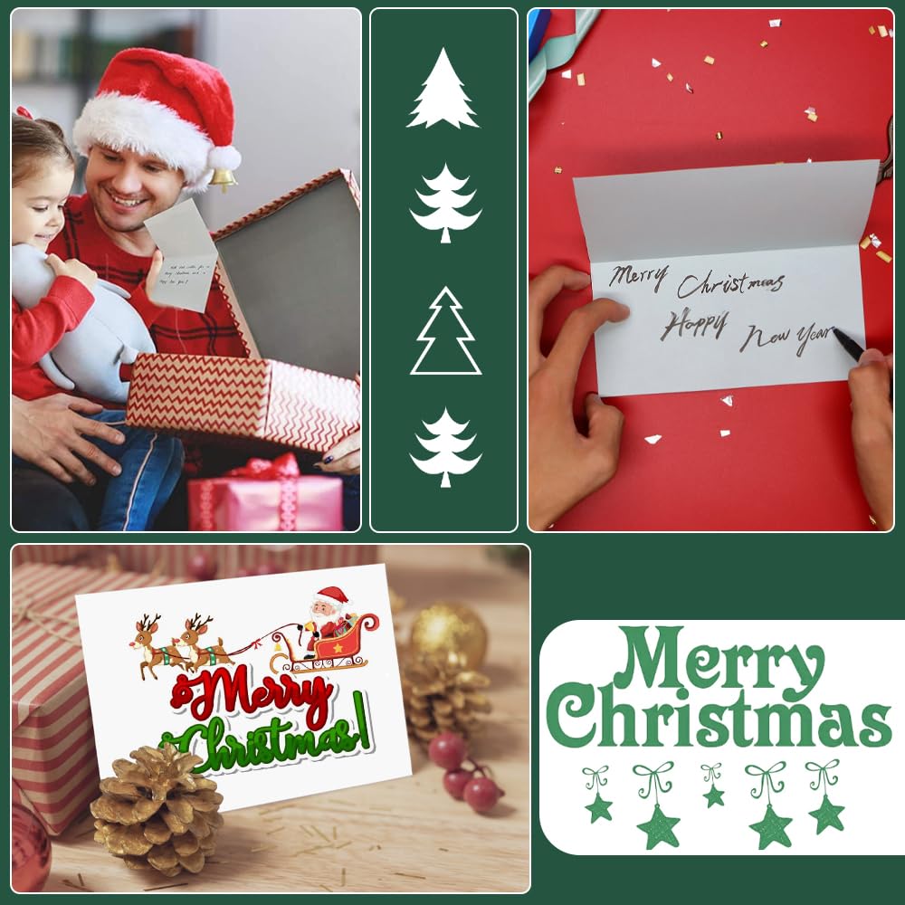 Bigliettini Bomboniere Biglietti Auguri Natale JSTHHTT - Set 12 Cartoline  Con Buste 13x18cm Per Famiglia E Amici Biglietto Natale Con Busta, image size:1000x1000