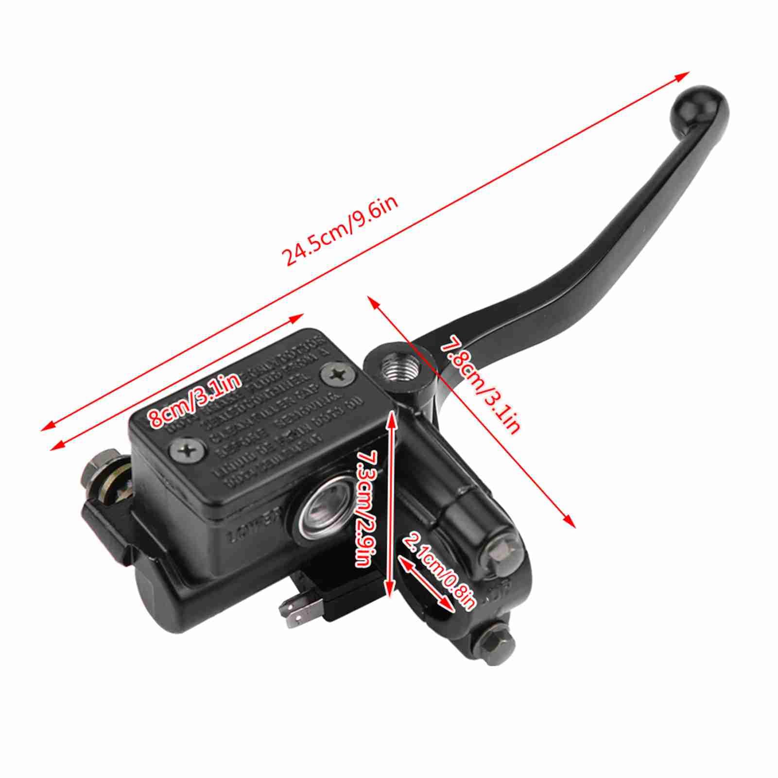 Qiilu Maître-cylindre de frein pour moto Rancher Sportrax Rincon 250 350 400 450 – Aluminium haute résistance, antirouille, remplacement direct de la pièce d'origine