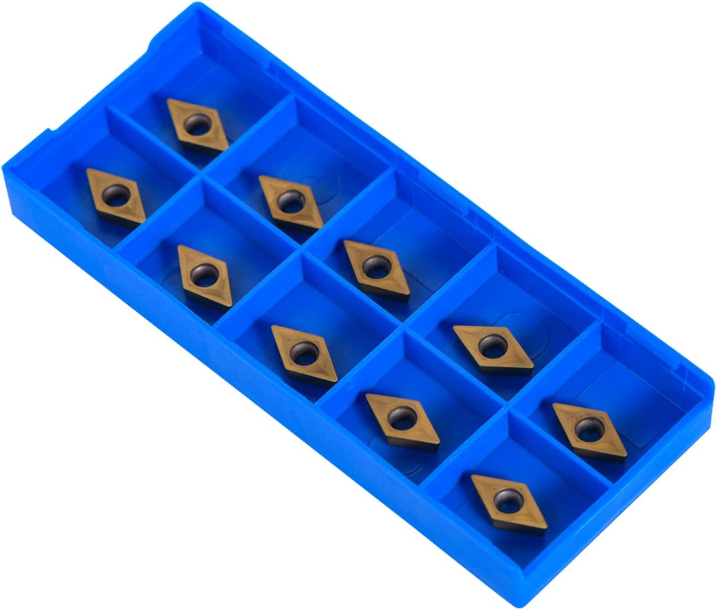 10pcs CNC Carbide Tips Inserts, Lathe Turning Tool with Plastic Box, for Steel Stainless Steel Finishing Semi Finishing Rough Machining