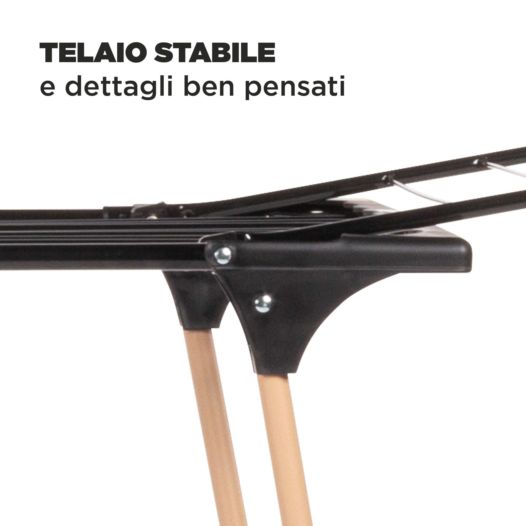 VITAPUR Stendibiancheria con lunghezza di 21 m | Asciugatrice autoportante e compatta, pieghevole fino a 9 cm di larghezza, carico massimo di 20 kg, l'Ercole di ogni casa