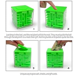 Trekbest Money Maze Puzzle Box - A Fun Unique Way to Give Gifts for Kids and Adults (Green)