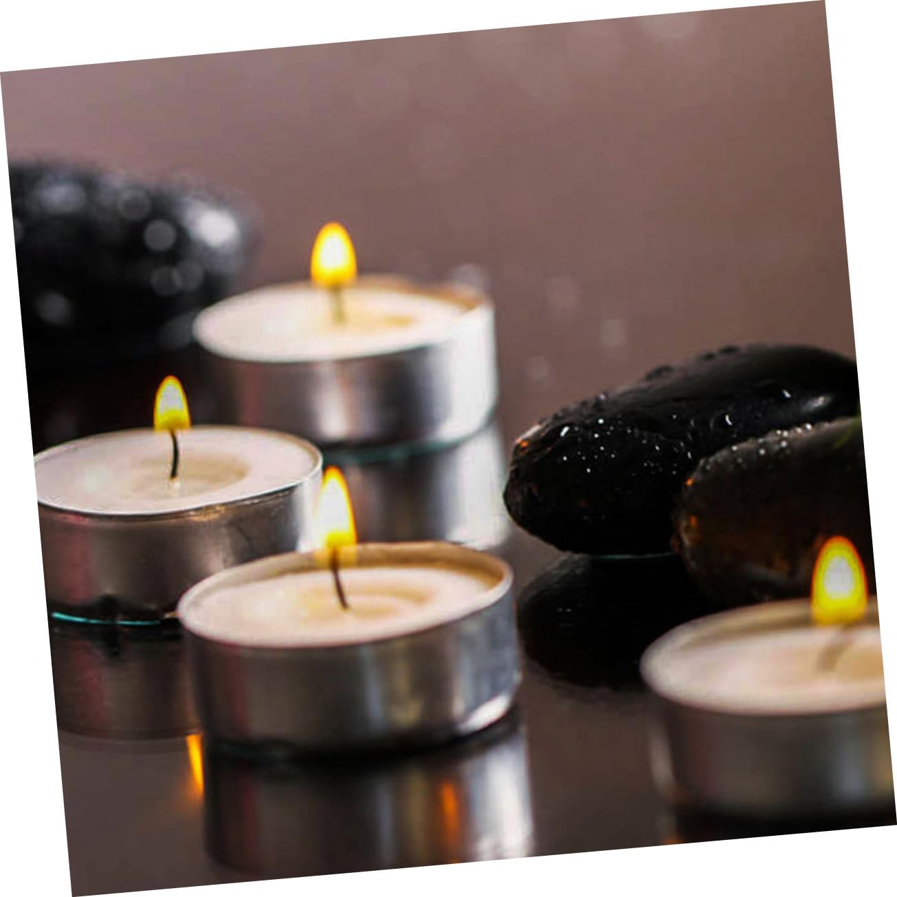 PartyKindom 100pcs Convenient Tea Candles Votive Candles Bulk for Household Decor Tea Cooking