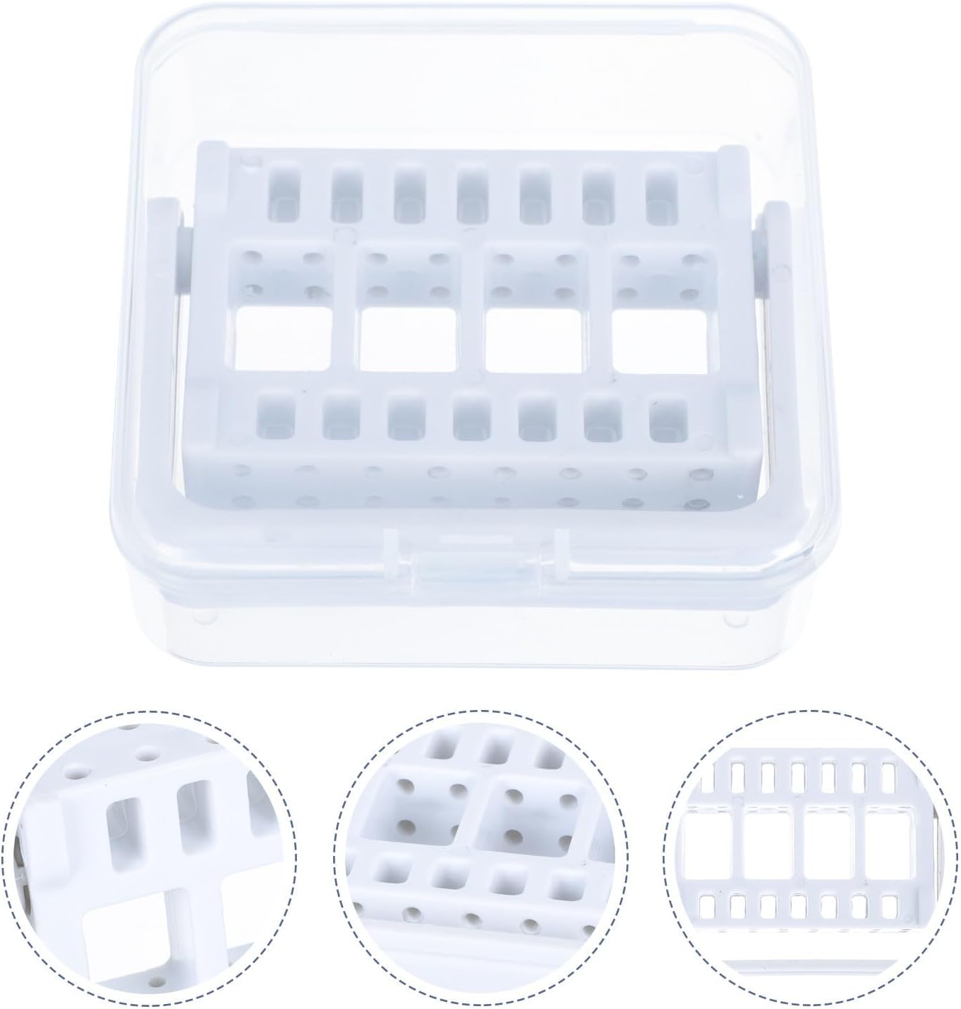 Nail Art Tools Holder Dustproof PP Storage Box for Home Salons