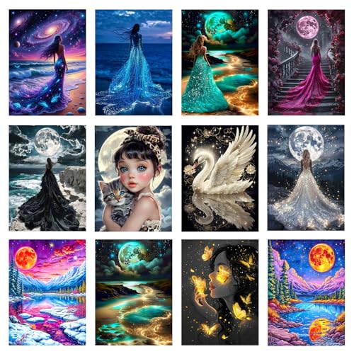 Zha Qiyong Diamond Art Painting Kits for Adults，Round Full Drill