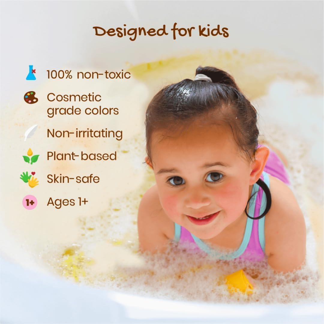Honeysticks 100% Pure Beeswax Crayons (12 Pack) & Kids Bubble Bath - Non-Toxic, Safe for Babies and Toddlers, Eco-Friendly, Handmade in New Zealand, Plant-Based, Super Foaming, Color-Changing Fun