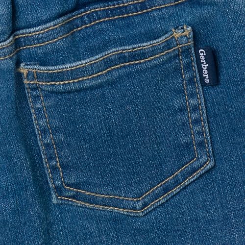 Gerber Toddler Unisex Denim Shorts, Light Blue Denim Wash, 18 Months - image 6
