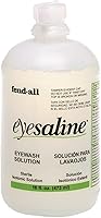 Honeywell Eyesaline 16 oz Emergency Eyewash Station Refill Bottles - Pack of 4 for Workplace Safety