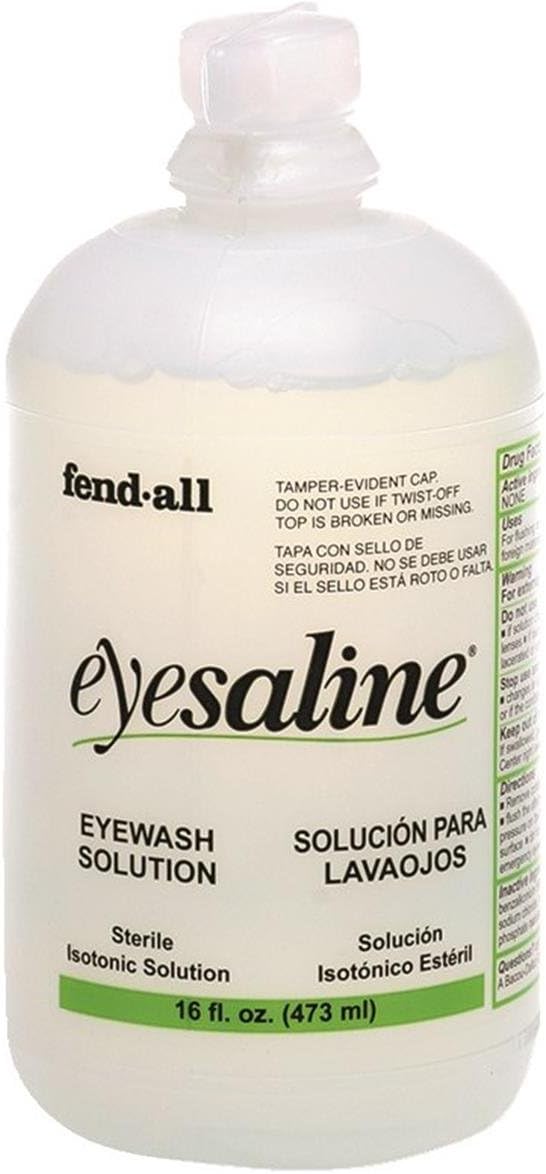 Eyesaline Emergency Eyewash Station Refill Bottles, 16 oz - 1/Pack of 4