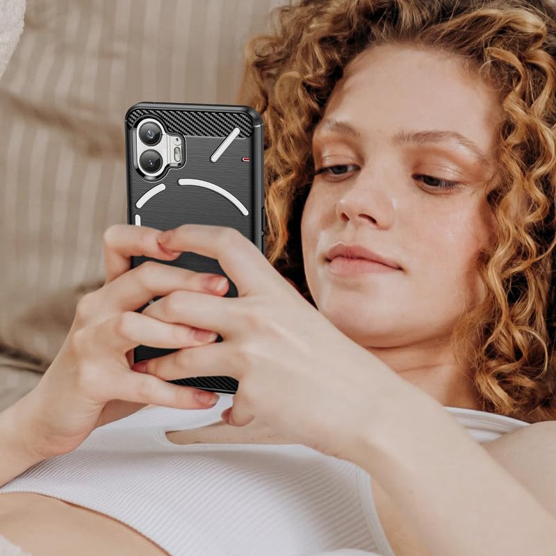 Image of Hybrid Carbon Fiber Back Case for Nothing Phone 2 (Black)