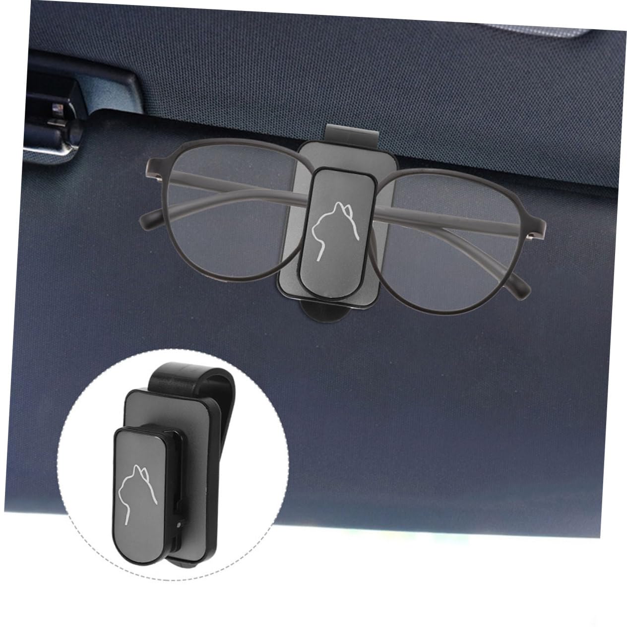 ULTECHNOVO 6pezzi Porta Occhiali da Sole per Auto Clip per Visiera Supporto Compatto e Sicuro per Occhiali e Carte Facile Accesso e Organizzazione Auto