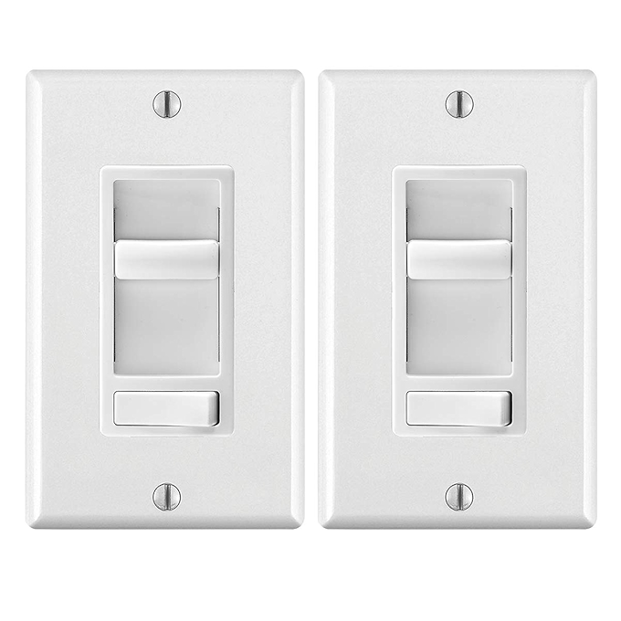 Leviton Decora SureSlide 通用LED调光器 2件装