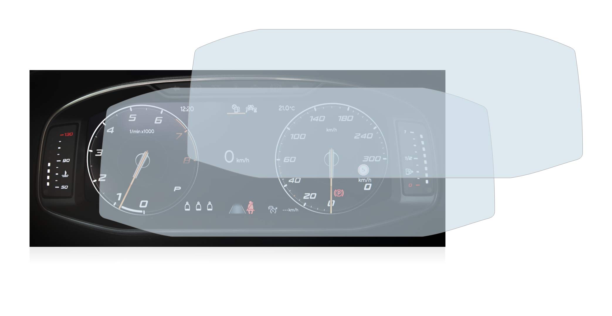 Anti-Riflesso Vetro Pellicola Protezione per Seat Ateca Facelift 10.25