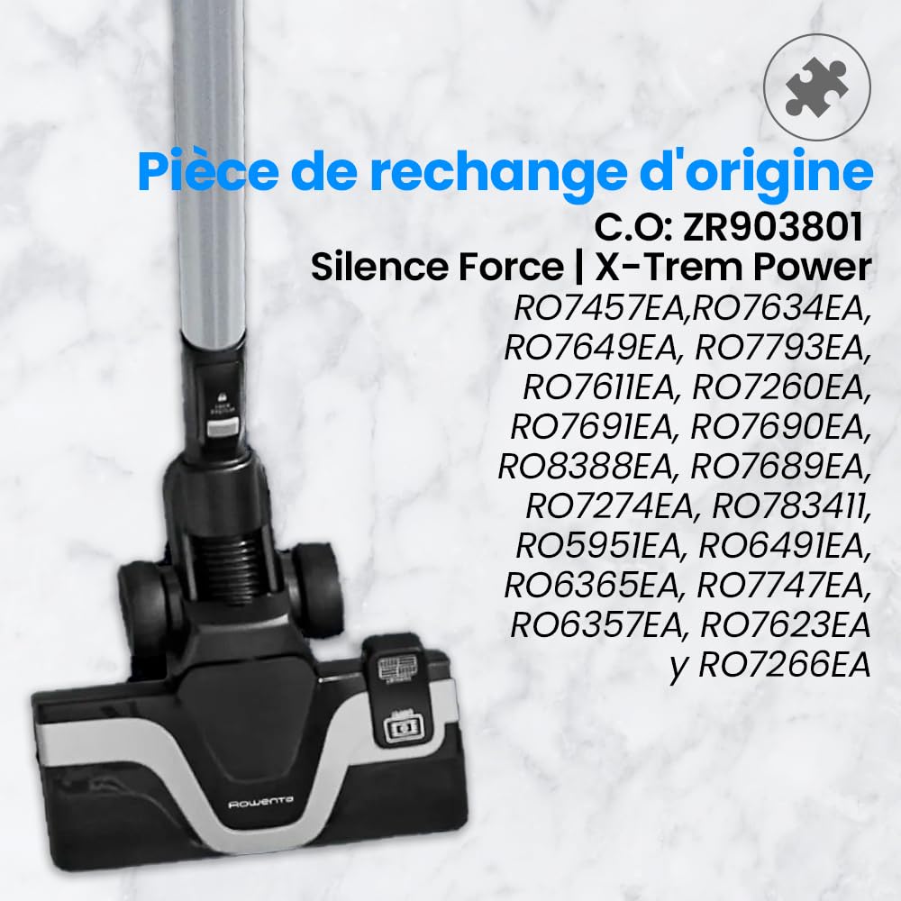 Anakel Home Brosse d'aspirateur PowerGlide ZR903801 Compatible avec les Aspirateurs Silence Force et X-Trem Power avec Système de Verrouillage, conçue pour les aspirateurs sans sac