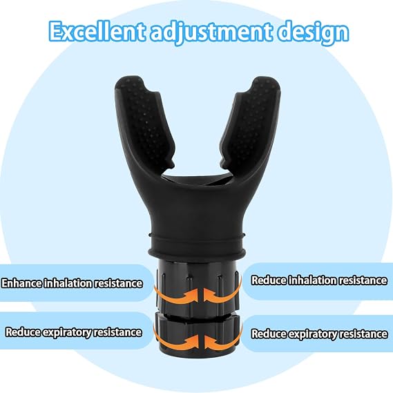 2 Pcs Silicone Lung Exerciser and PVC Mucus Clearance with 3 Balls Set, Handheld Deep Breathing Exerciser, Portable and Adjustable Breathing Trainer for Sports Lovers, Athletes(Black, White)