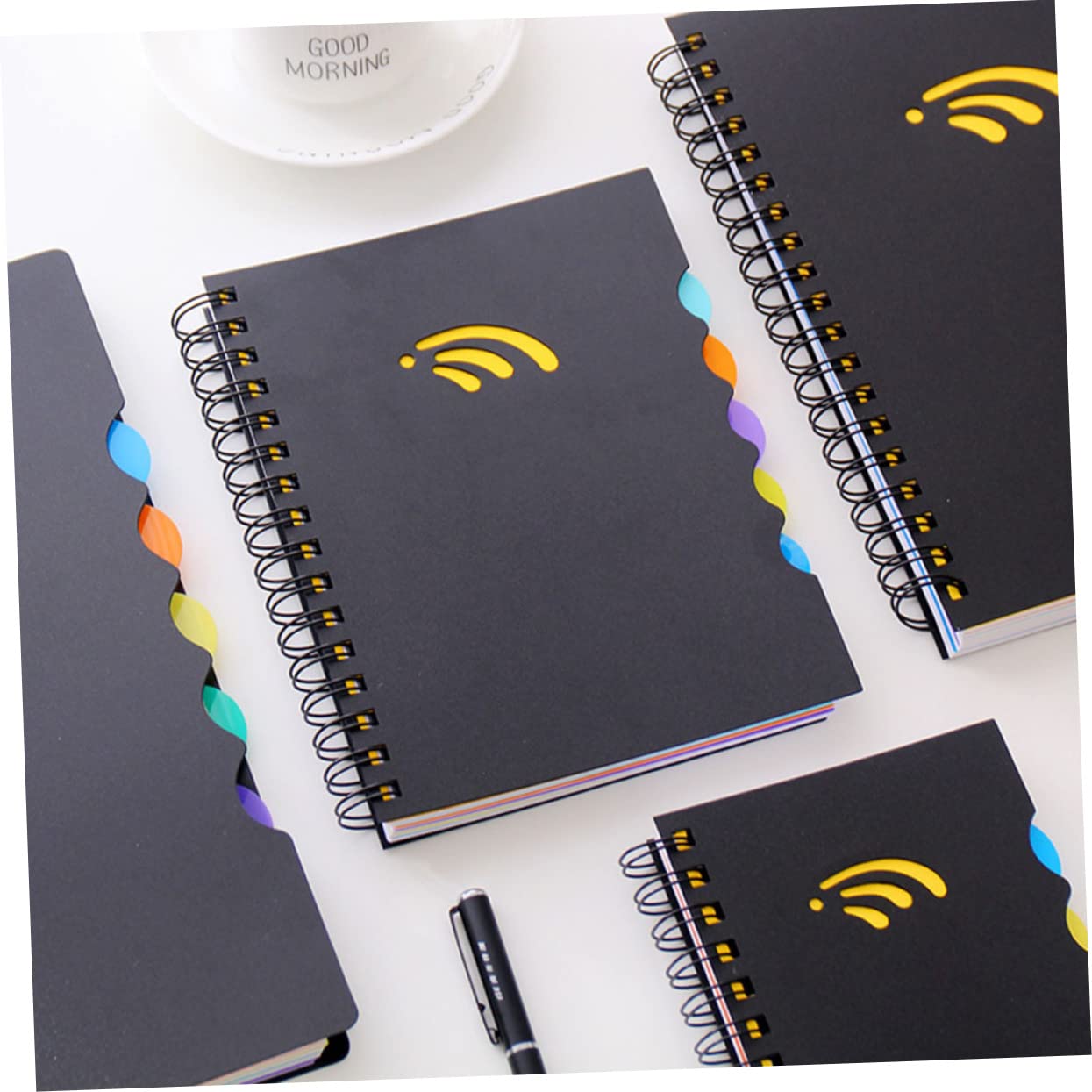 Ciieeo Quaderno a Spirale A4 in Pp, Carta Spessa e Grande, Copertina Laterale, per Appunti e Diario, Uso Scuola e Ufficio