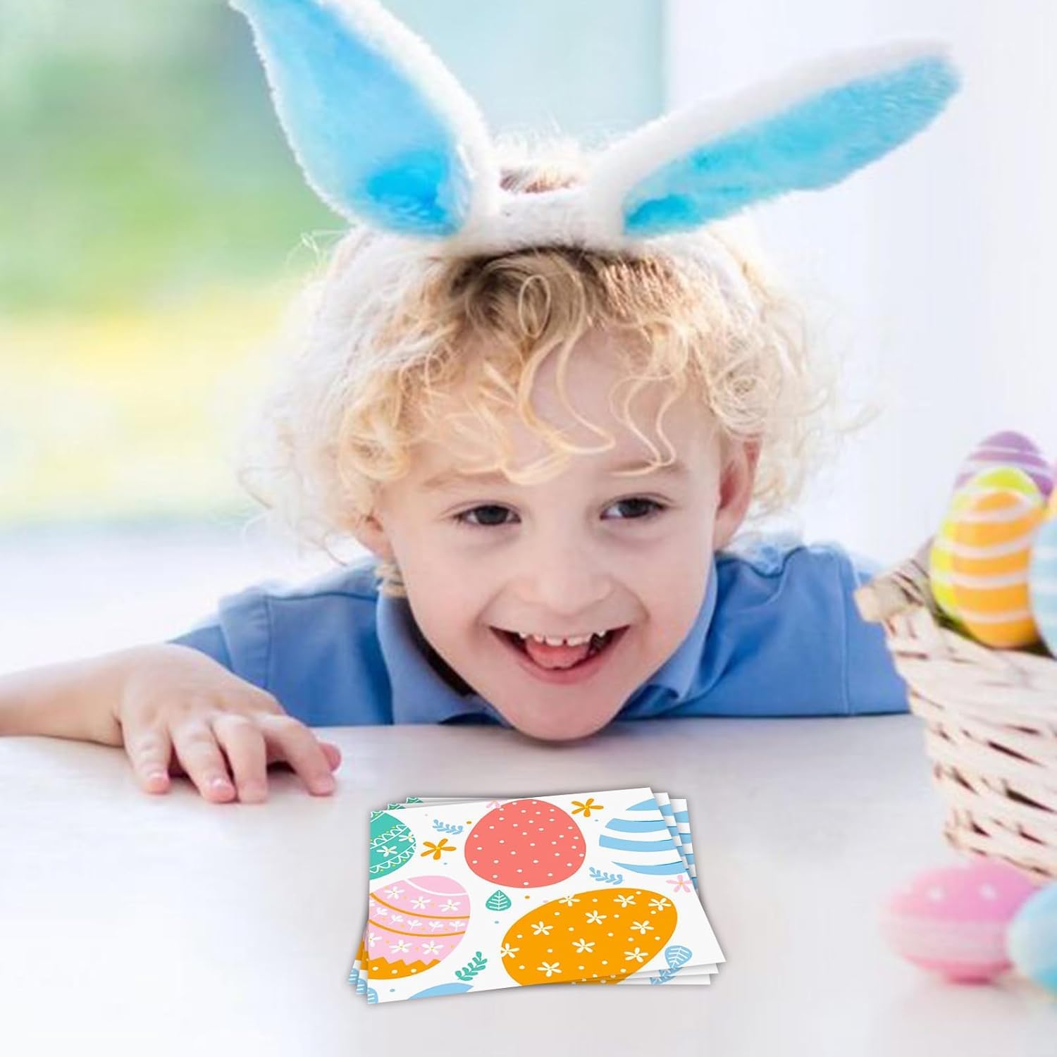 202 Oster-Geschirr-Set – 50-teiliges Einweg-Partygeschirr Mit Tellern, Servietten & Tischdecken, Frohe Ostern, 17,8–33 Cm Oster Geschirr Set