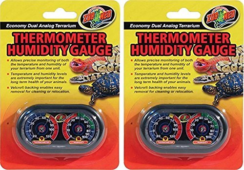 Zoo Med (2 Pack) Economy Analog Dual Thermometer And Humidity Gauge #TOP1