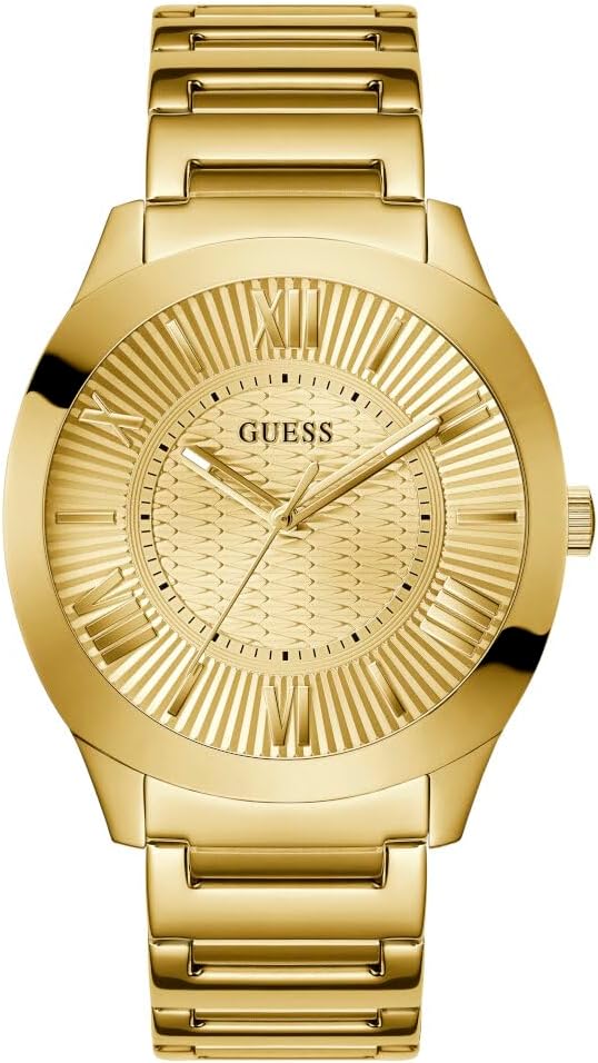 Guess Men’s 44mm Watch – Gold-Tone Bracelet...