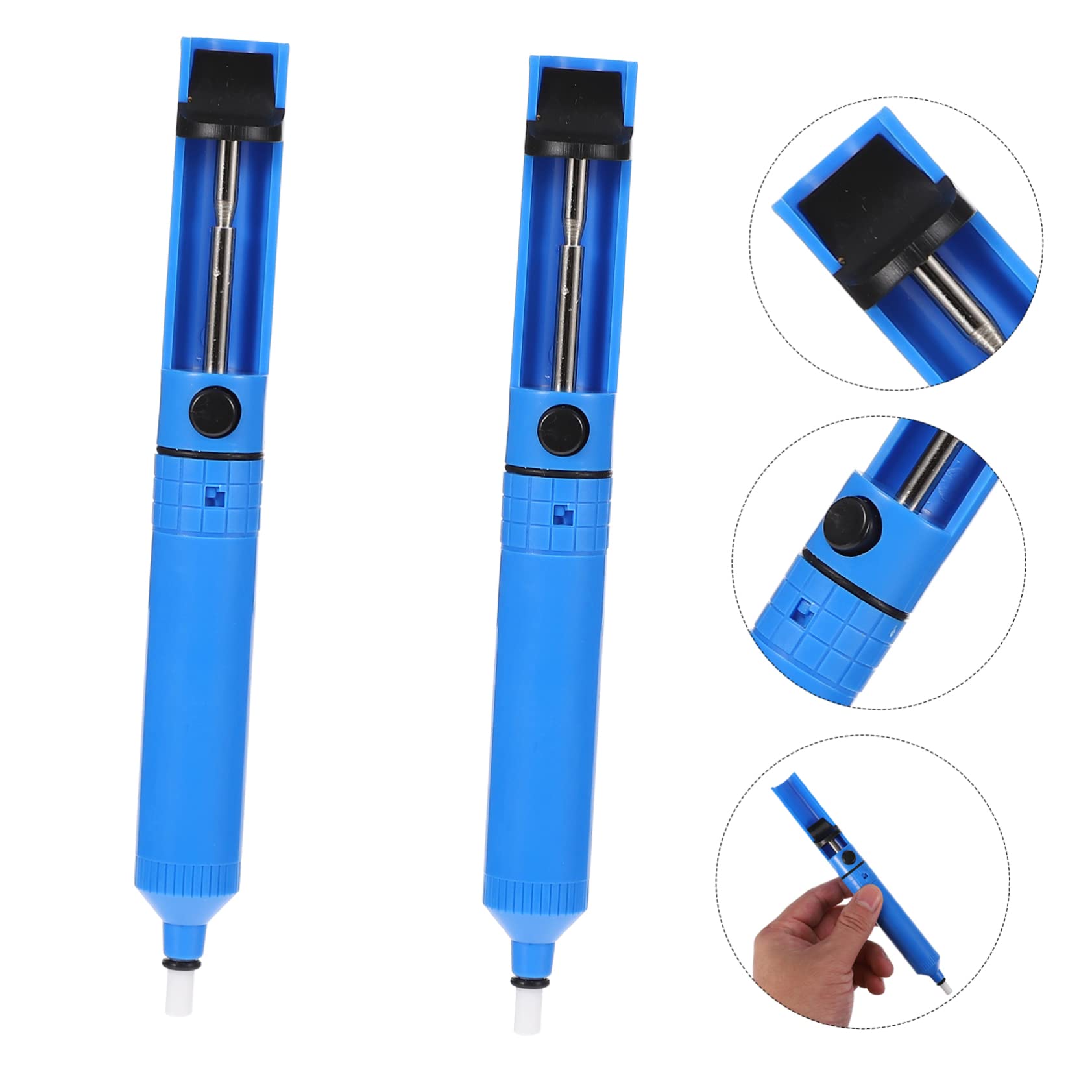 Uonlytech Desoldering 2 Solder Suckers Vacuum Pump Tool for Soldering Quick and Easy Solder Removal