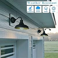 Vista 2 de JCHAL Lámpara de pared frontal de cuello de cisne, aplique de pared rústico de granja, luz de granero para montaje en pared exterior e interior, 8