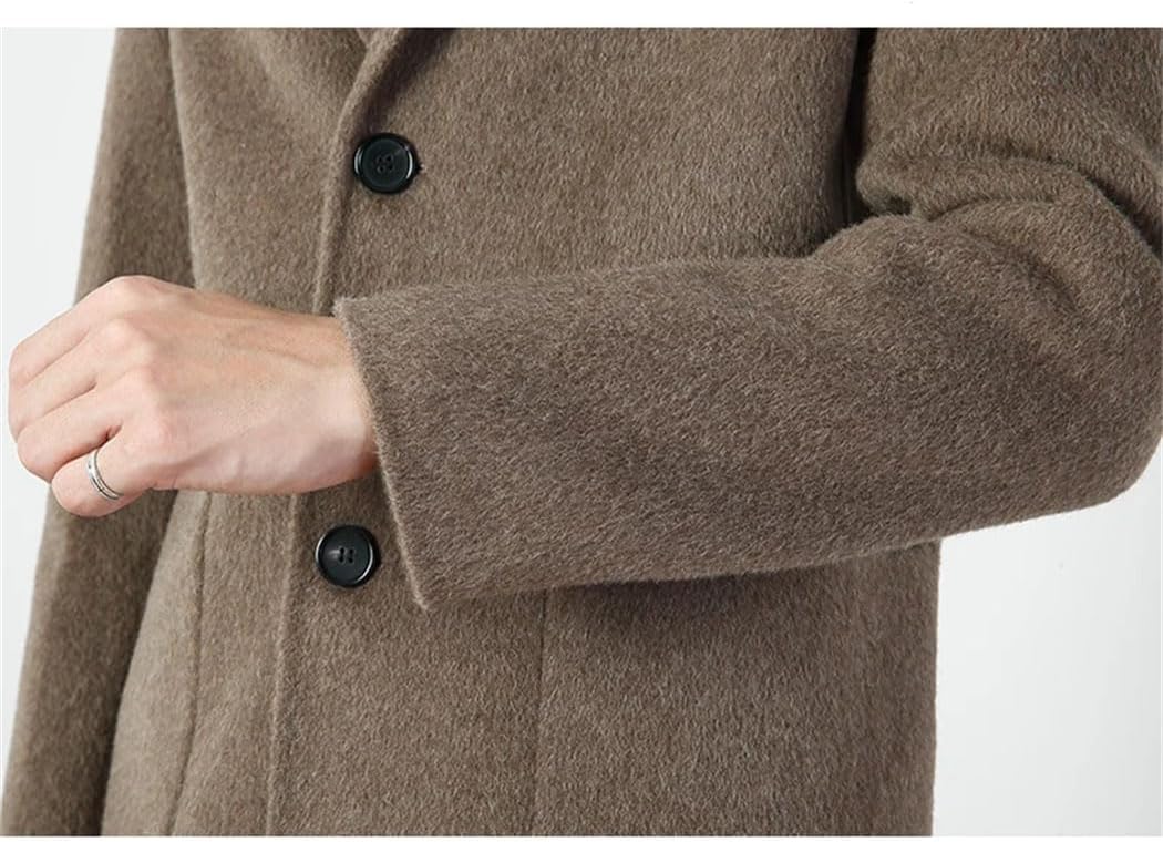 Haitpant Double-Sided Cashmere Coat Men Wool Jacket Winter Thickened Down Trench Coat Woolen Coat