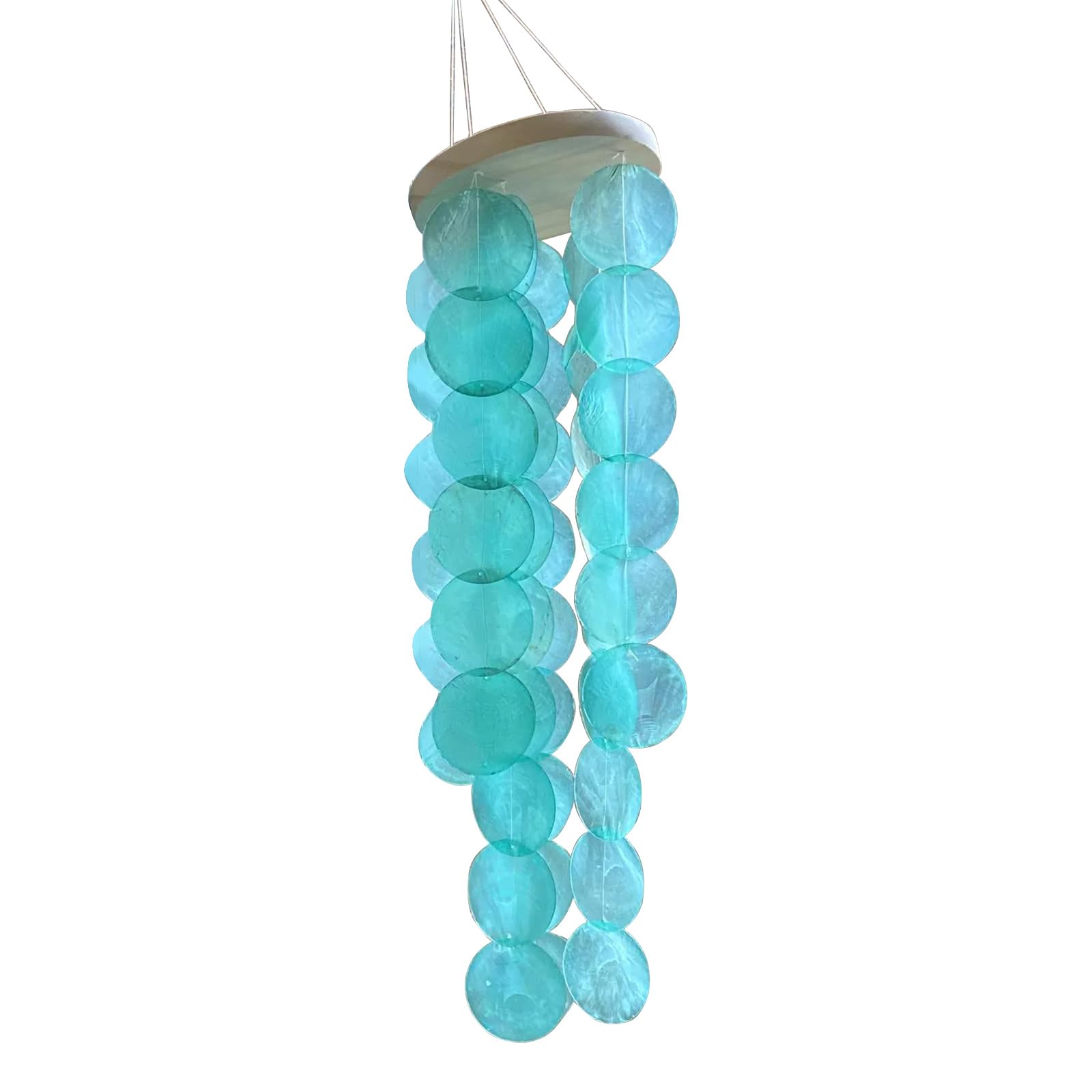 Capiz Shells Windchimes for Garden Decoration Enhances Outdoor Decoration with Soothingly Sounds Coastal Windchimes