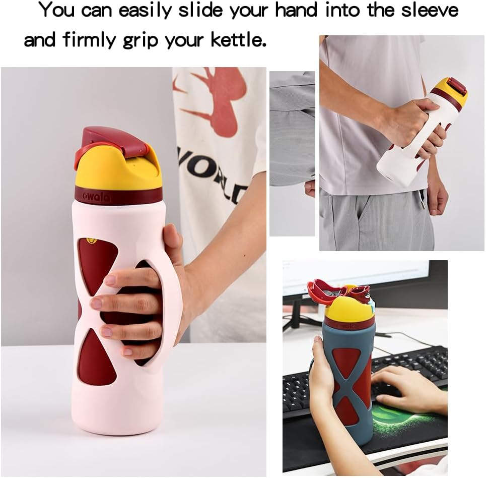 Silicone Water Bottle Sleeves Boot for Owala 24oz Bottle Cover Anti-Slip Protective Sleeve for Owala Water Bottle Accessories, Reusable Water Bottles Bumper for Running, Bike, Gym Or Jogging - Image 8