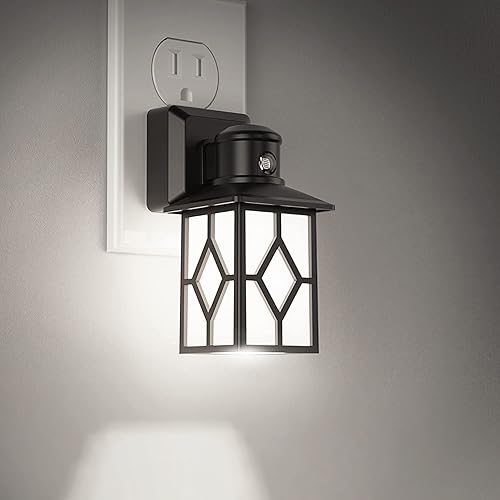 LOHAS - Luz nocturna enchufable, paquete de 2 luces nocturnas decorativas enchufables a la pared, luz del atardecer al amanecer, luz diurna 5000 K, disponible en Yaxa Peru