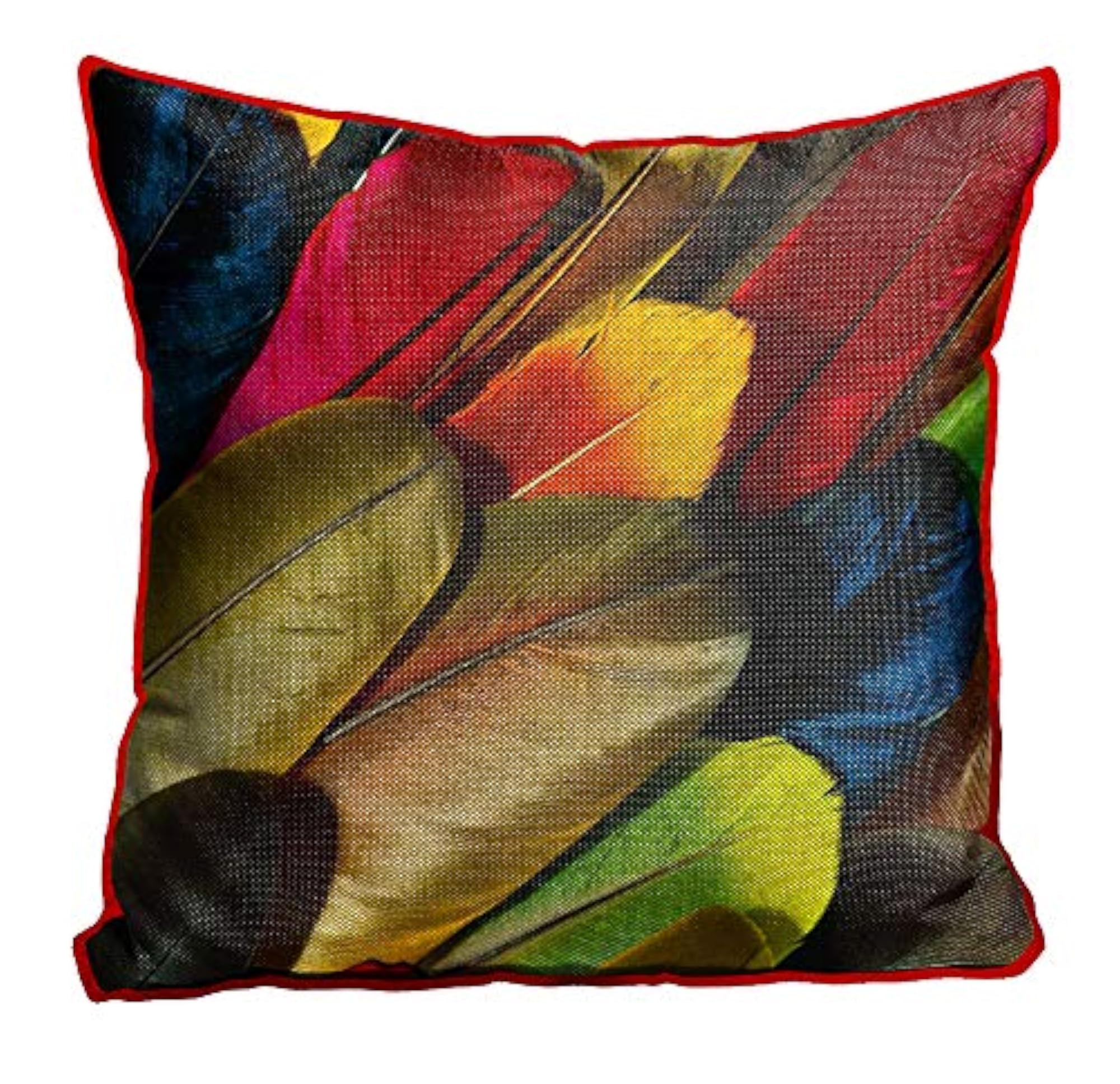 Nature's Jute Fabric Printed Cushion Cover, Multicolour 12 X 12 Inch
